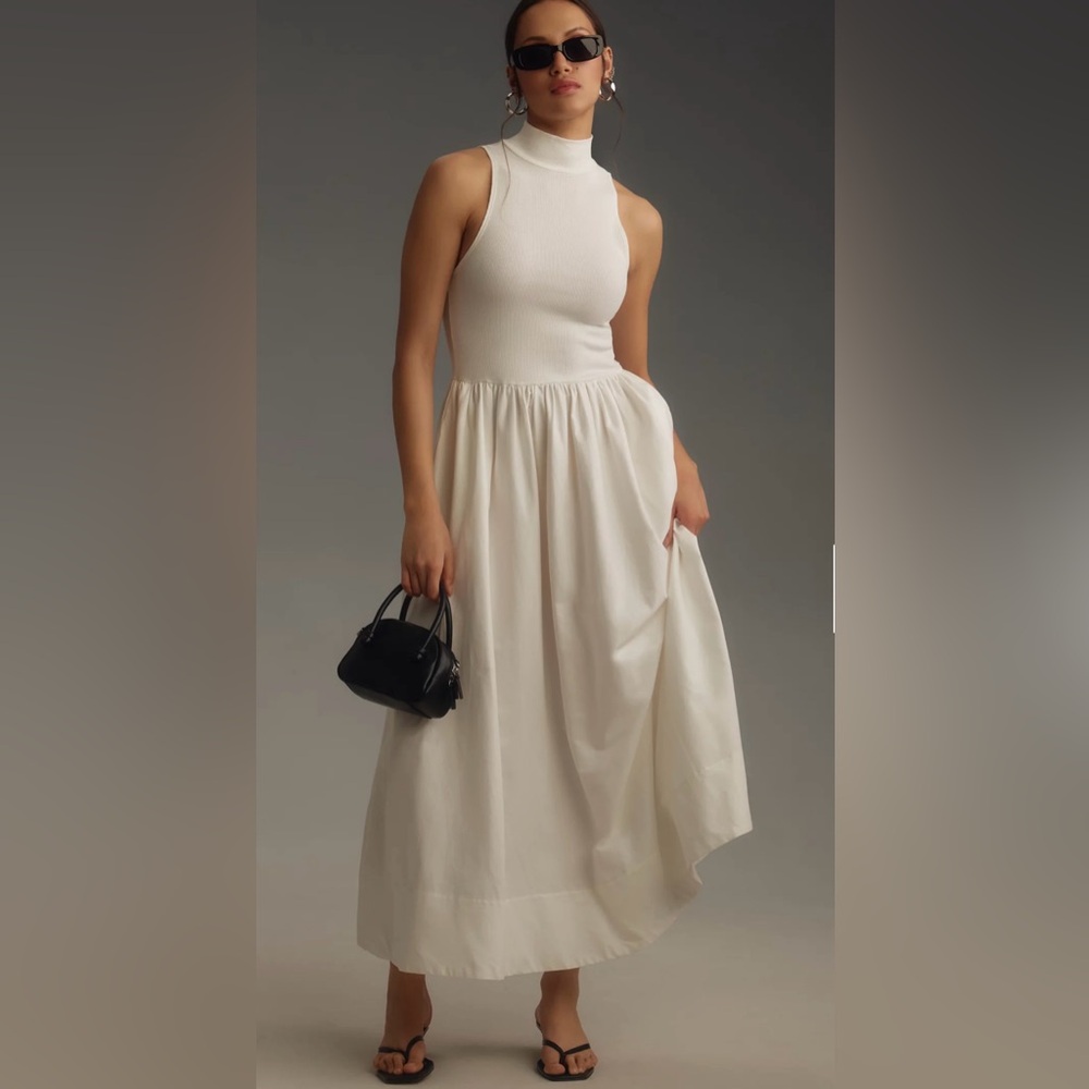 Reformation Sleeveless Cream Dress New XS Stunning NEW - Picture 3 of 15